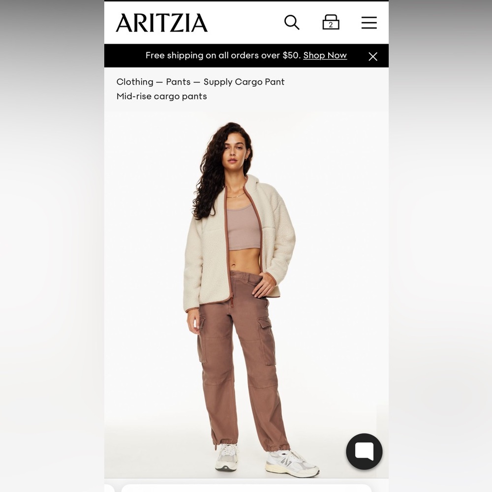 Aritzia cargo pants - never worn, tags attached